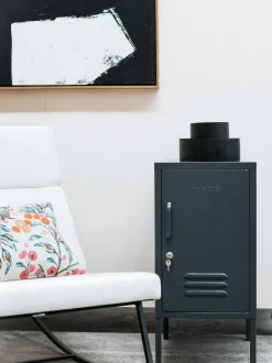 Mesilla De Noche Taquilla De Metal The Shorty, Con Abertura A La Izquierda O Derecha