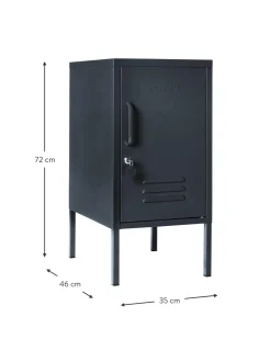 Mesilla De Noche Taquilla De Metal The Shorty, Con Abertura A La Izquierda O Derecha