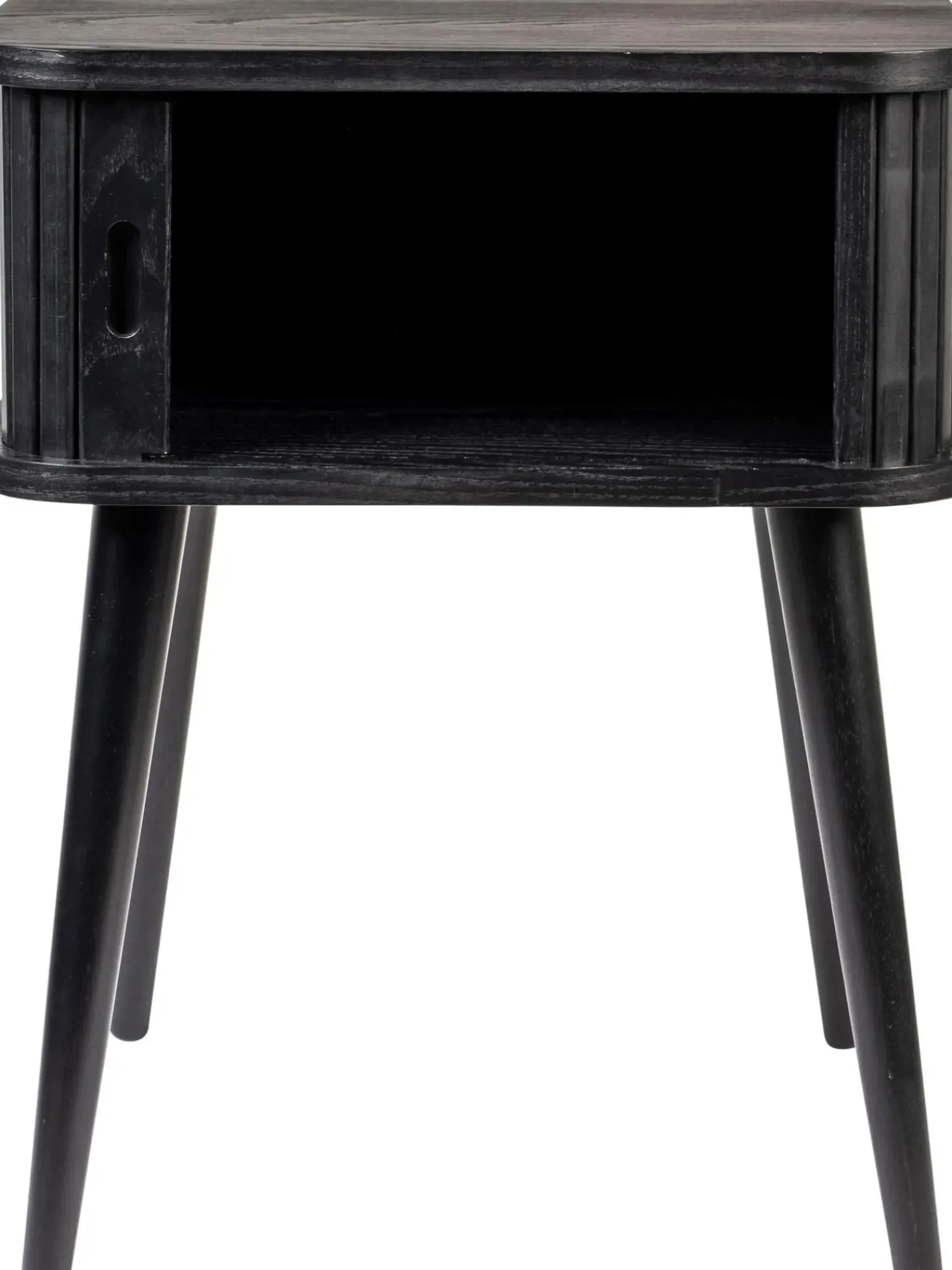 Mesita De Noche De Madera Barbier, Puerta Corredera