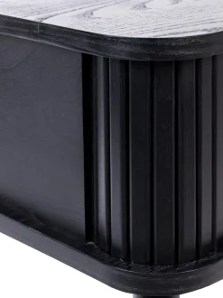 Mesita De Noche De Madera Barbier, Puerta Corredera