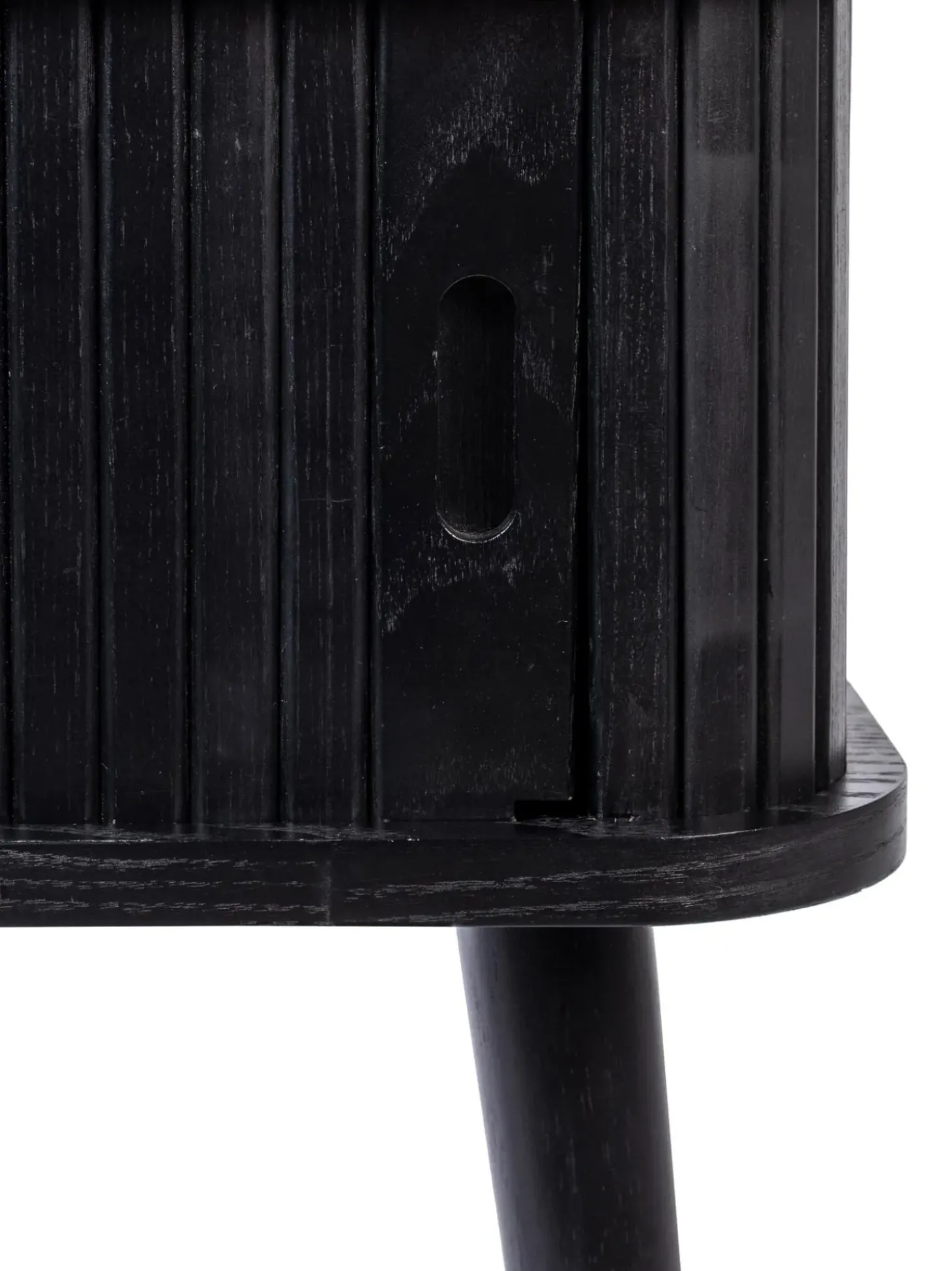 Mesita De Noche De Madera Barbier, Puerta Corredera