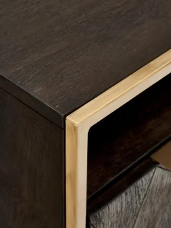 Mesita De Noche De Madera Maciza De Mango Harry