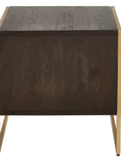 Mesita De Noche De Madera Maciza De Mango Harry