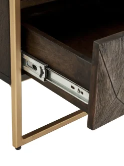 Mesita De Noche De Madera Maciza De Mango Harry