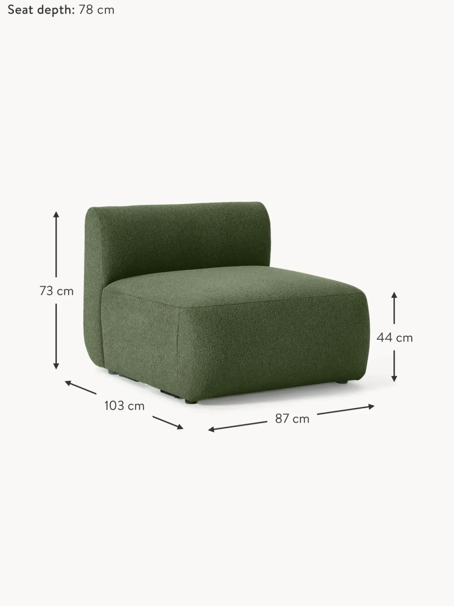 Modulo Central En Tejido Boucle Sofa Sofia