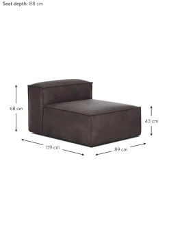 Modulo Central Sofa De Cuero Reciclado Lennon