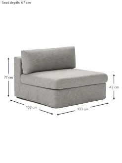 Modulo Central Sofa Russell, Desenfundable