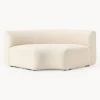 Modulo De Esquina Redondo En Tejido Boucle Sofa Sofia