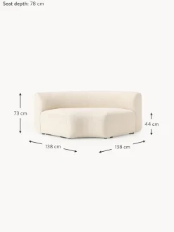 Modulo De Esquina Redondo En Tejido Boucle Sofa Sofia