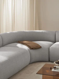 Modulo De Esquina Redondo En Tejido Boucle Sofa Sofia