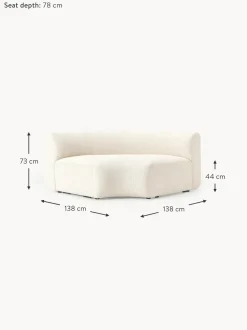 Modulo De Esquina Redondo En Tejido Boucle Sofa Sofia