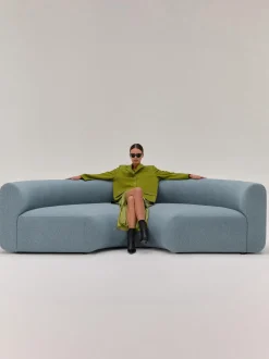 Modulo De Esquina Redondo En Tejido Boucle Sofa Sofia