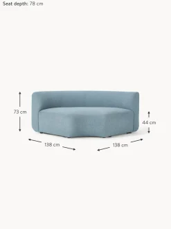 Modulo De Esquina Redondo En Tejido Boucle Sofa Sofia
