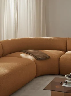 Modulo De Esquina Redondo En Tejido Boucle Sofa Sofia