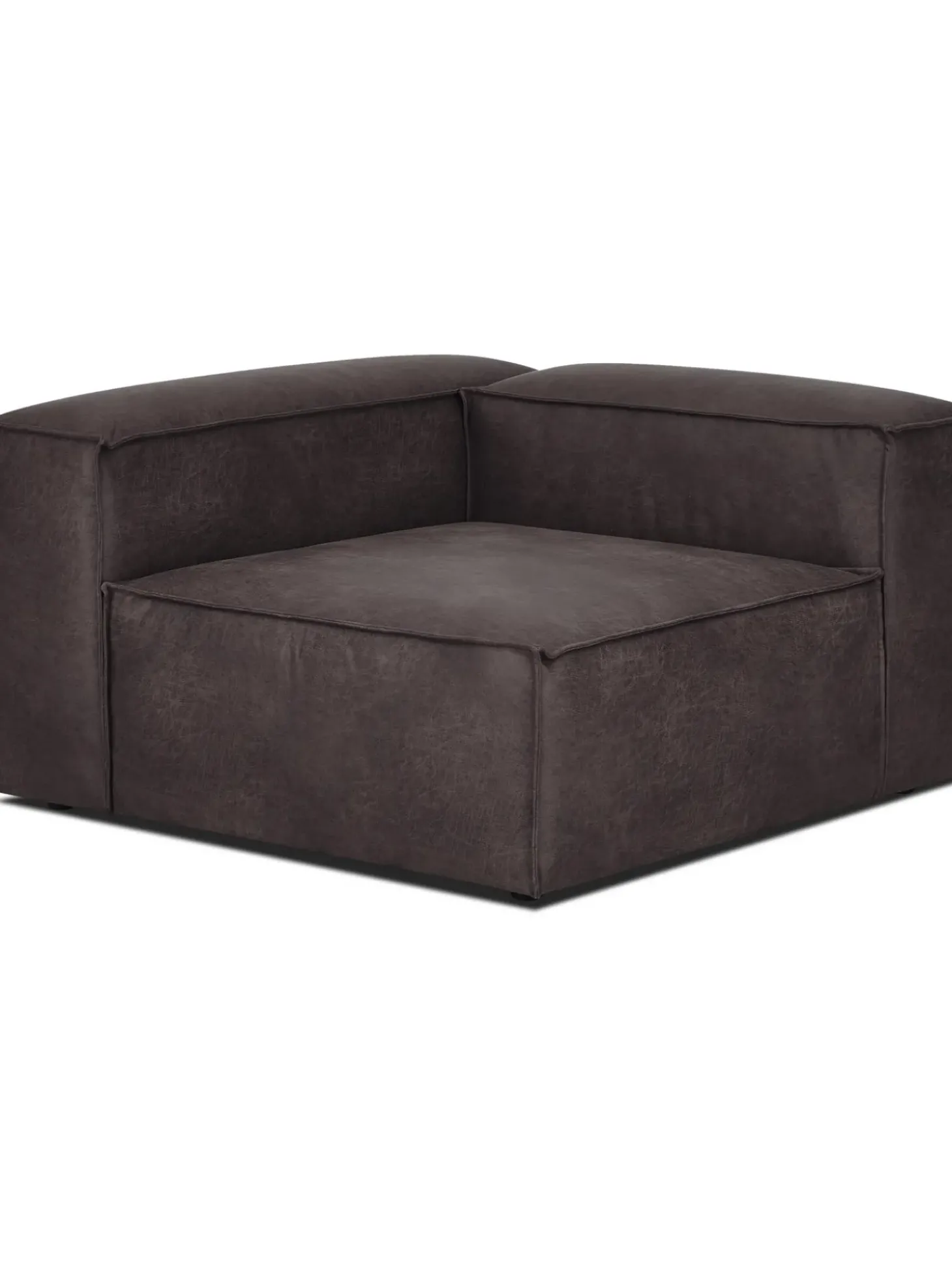 Modulo De Esquina Sofa De Cuero Reciclado Lennon