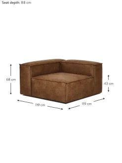 Modulo De Esquina Sofa De Cuero Reciclado Lennon