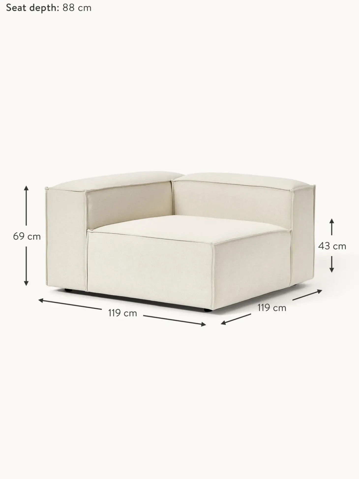 Modulo De Esquina Sofa Lennon