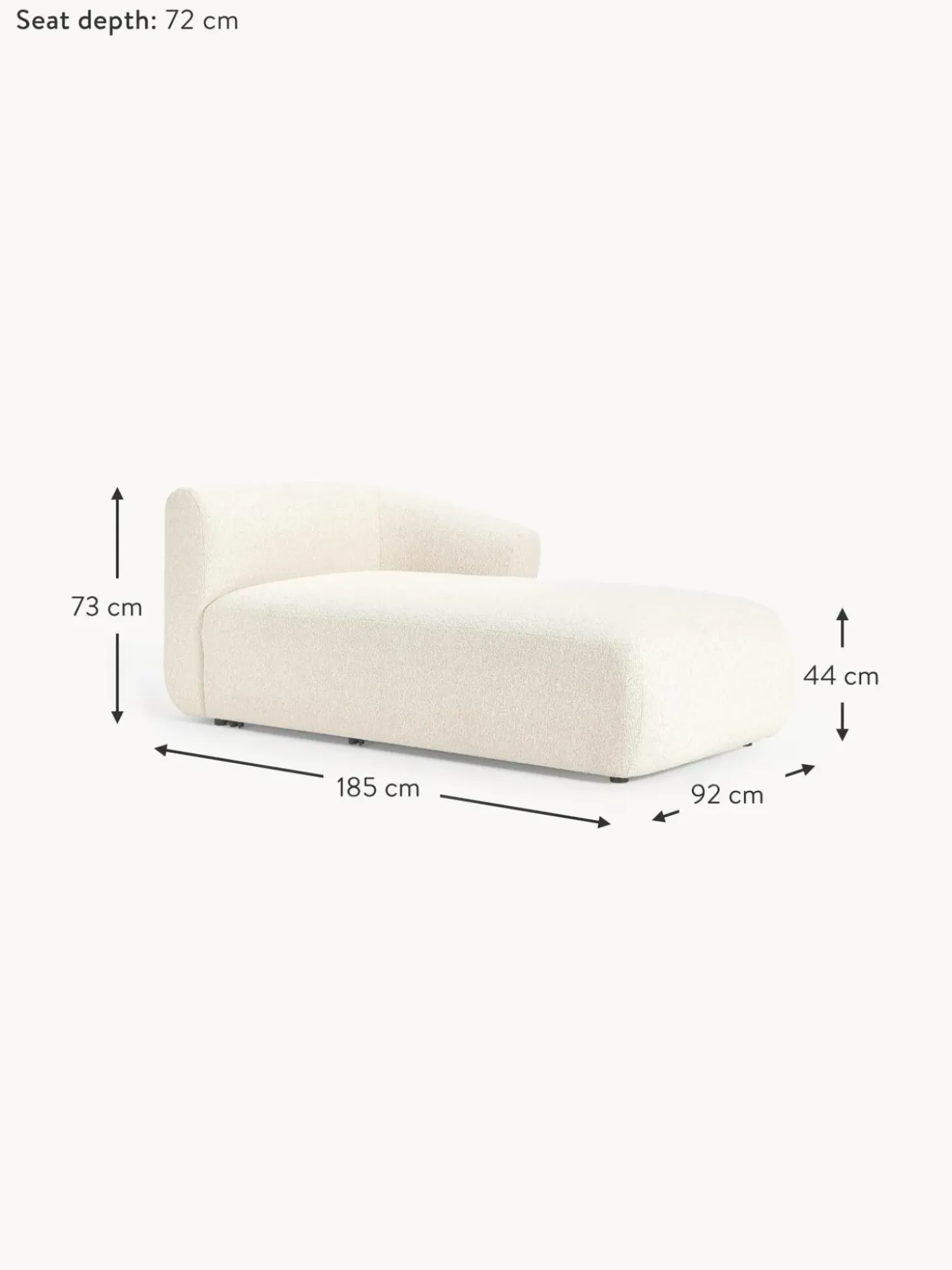 Modulo Divan En Tejido Boucle Sofa Sofia