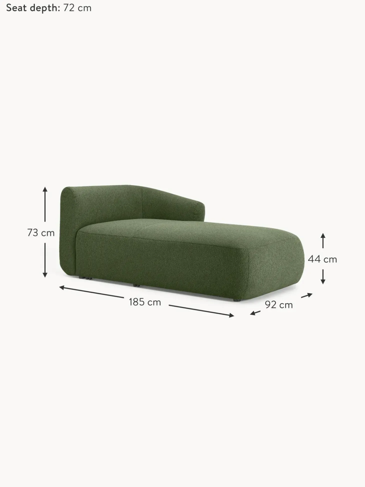 Modulo Divan En Tejido Boucle Sofa Sofia