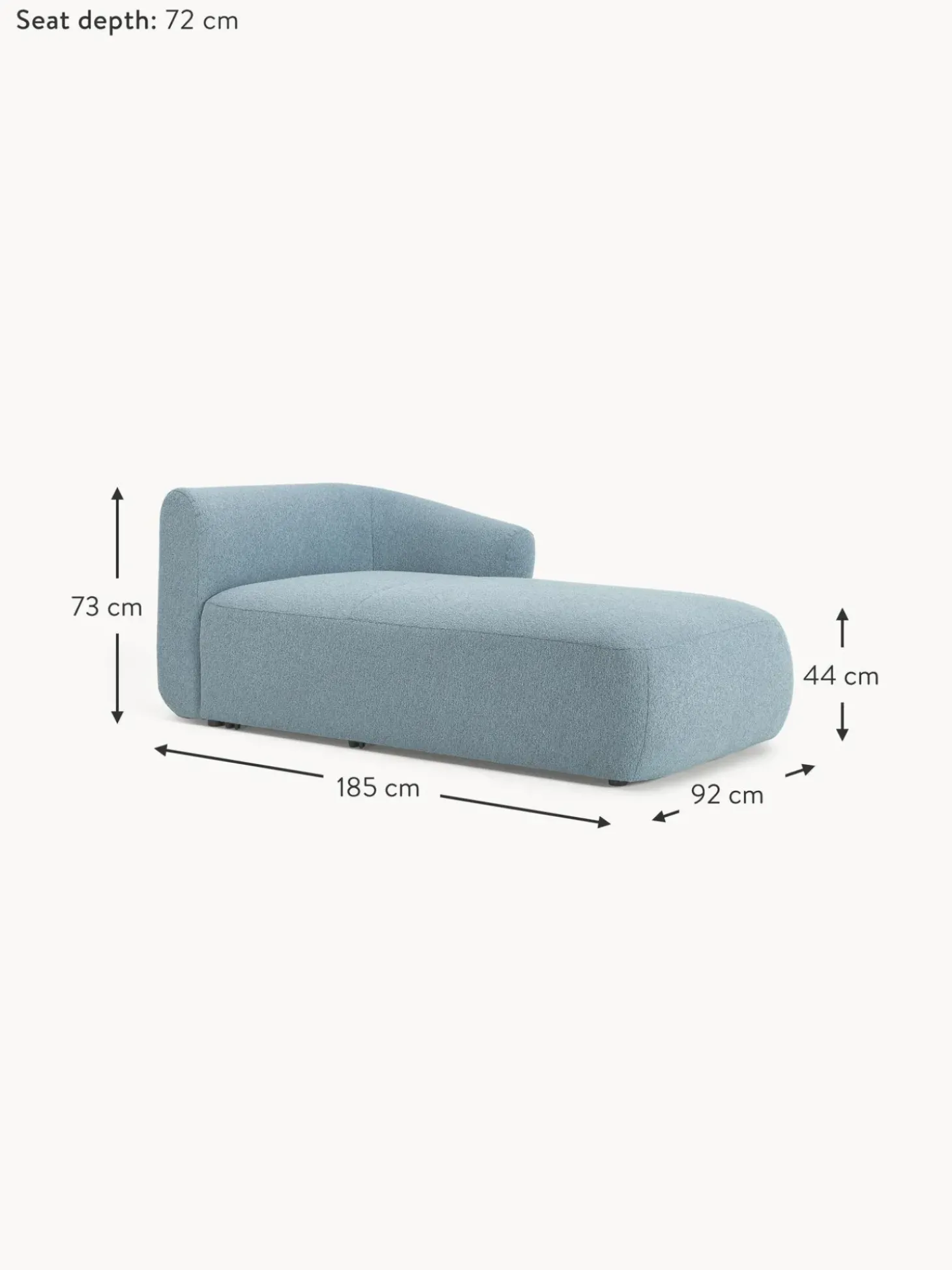 Modulo Divan En Tejido Boucle Sofa Sofia
