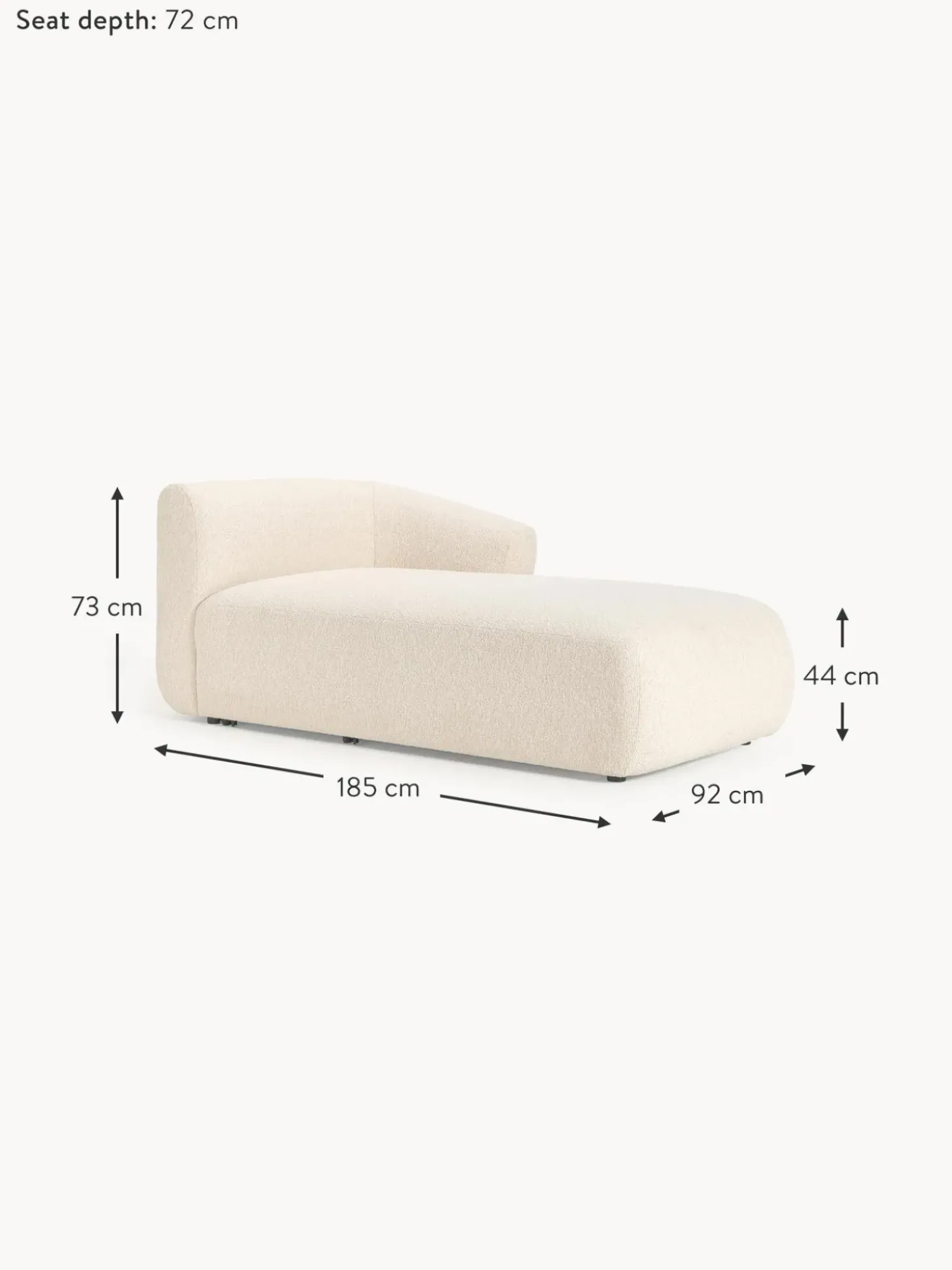Modulo Divan En Tejido Boucle Sofa Sofia