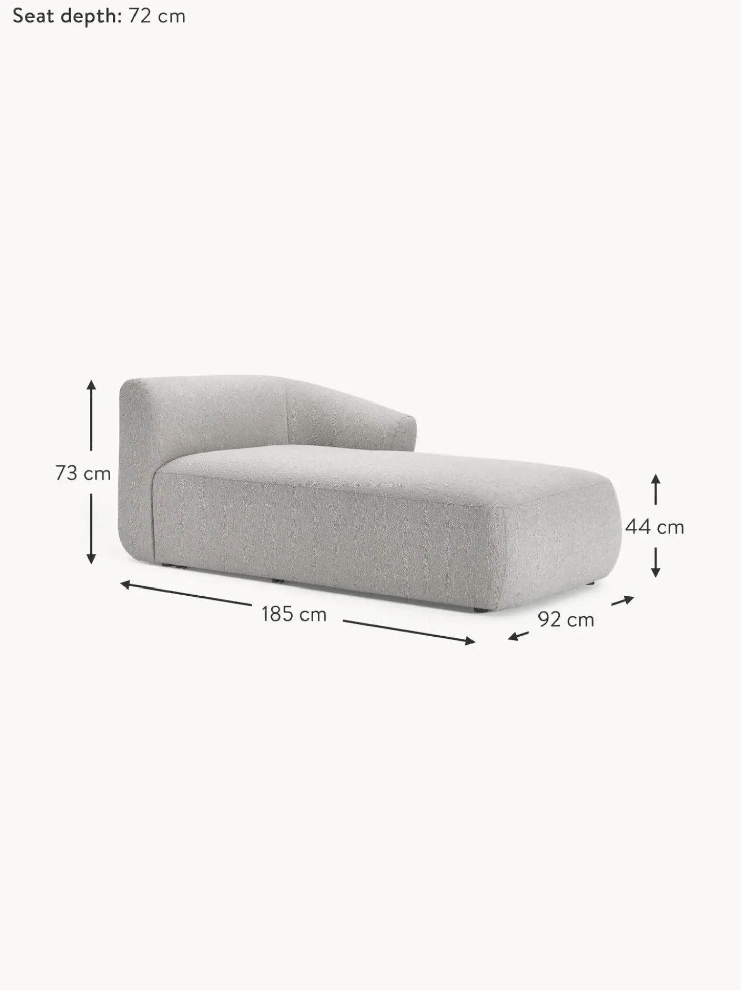 Modulo Divan En Tejido Boucle Sofa Sofia