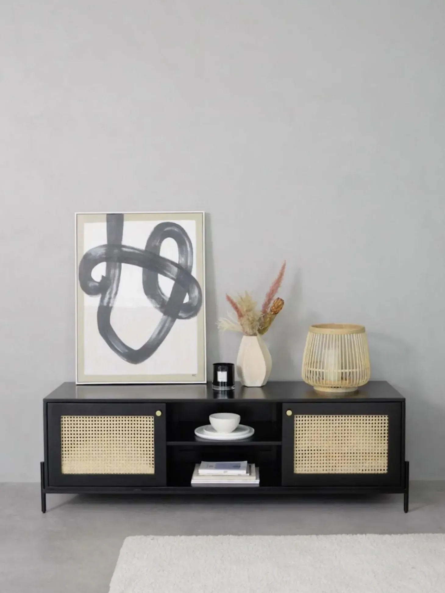 Mueble De Tv Con Tejido Vienes Vienna