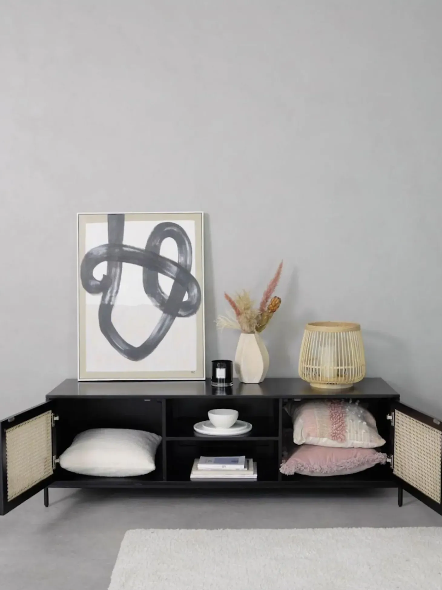 Mueble De Tv Con Tejido Vienes Vienna