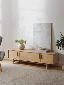 Mueble Tv Con Puertas De Roble Diana