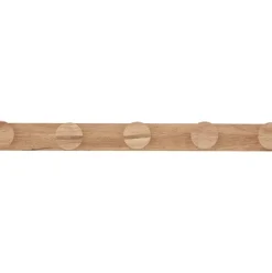 Perchero De Pared De Madera De Caucho Emme, 10 Gancho