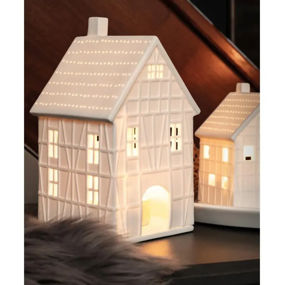 Portavela Grande De Porcelana Living