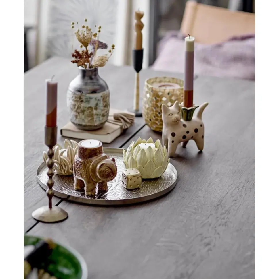 Portavelas Artesanal De Gres Yosan