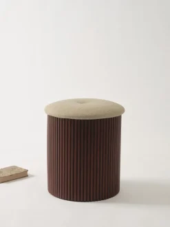 Puf De Madera Darwin, Con Espacio De Almacenamiento