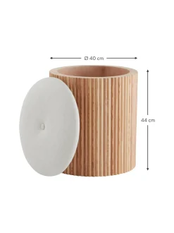 Puf De Madera Darwin, Con Espacio De Almacenamiento