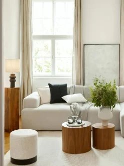 Puf De Tejido Boucle Orchid