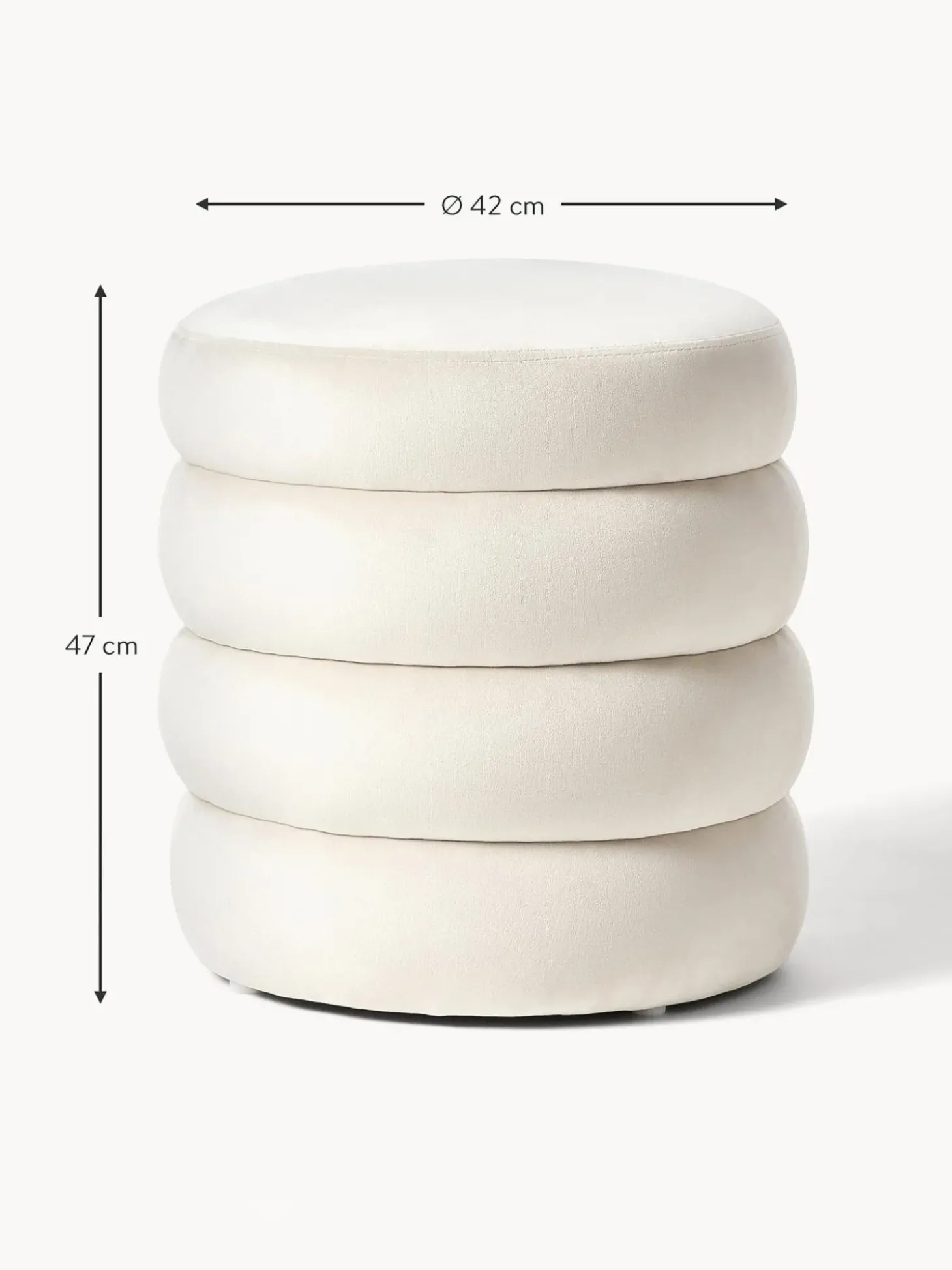 Puf De Terciopelo Alto