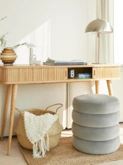 Puf De Terciopelo Alto