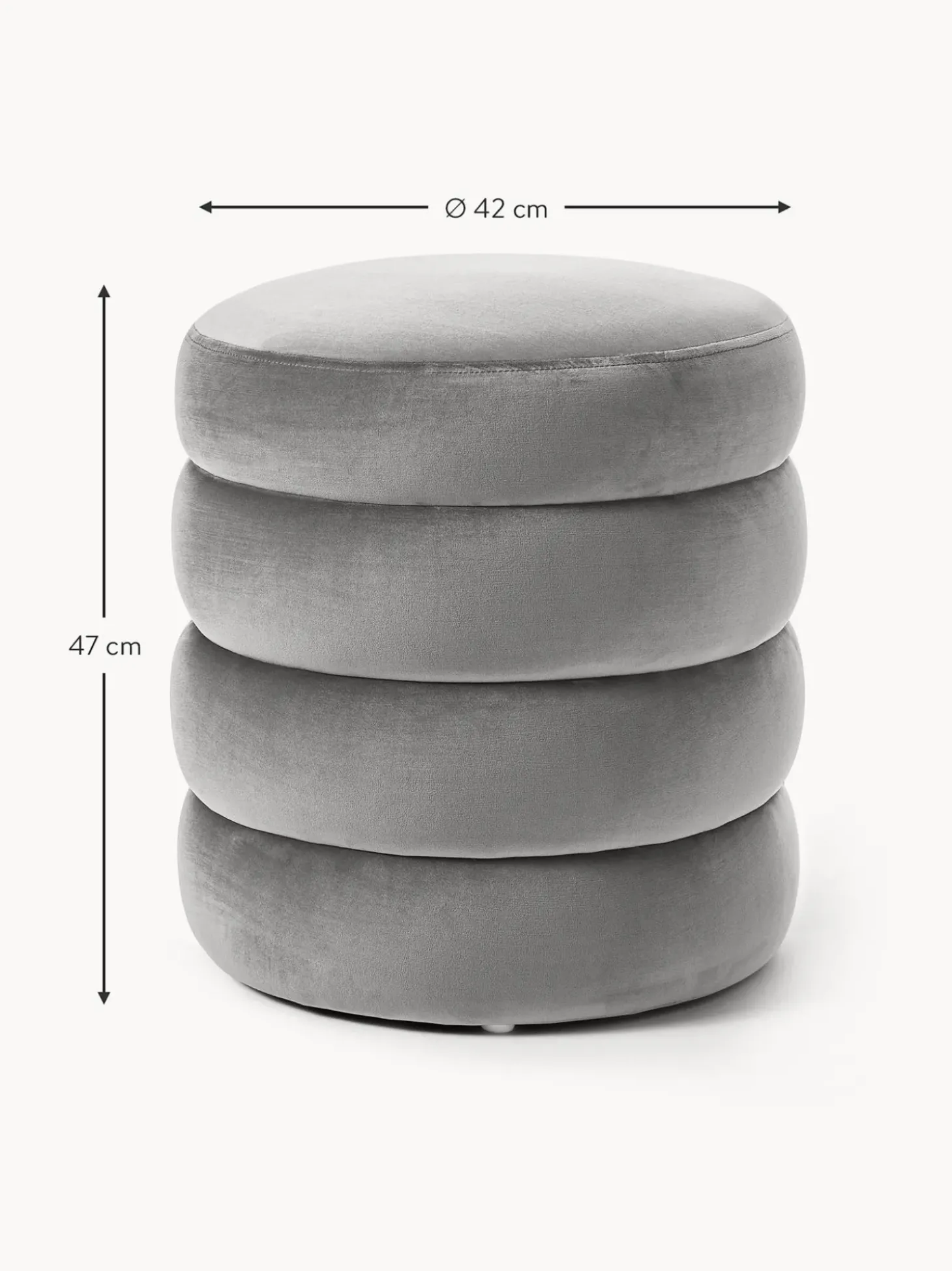 Puf De Terciopelo Alto