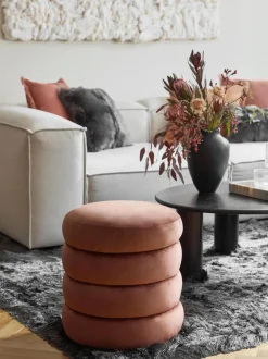 Puf De Terciopelo Alto