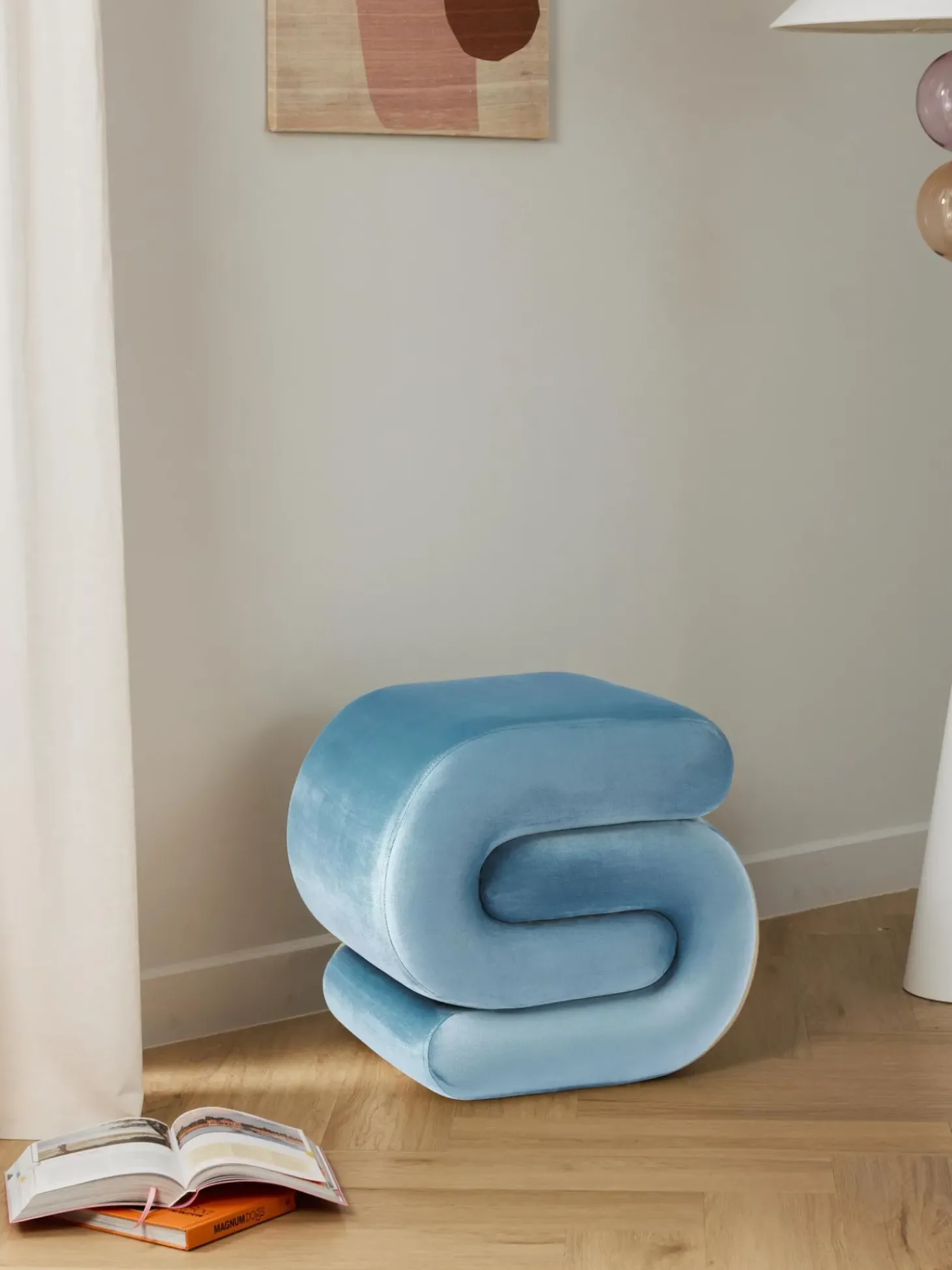 Puf De Terciopelo Merle