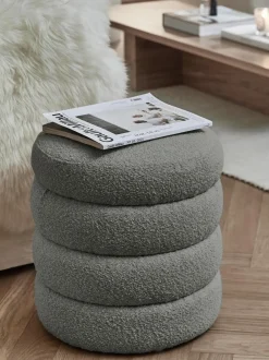 Puf En Tejido Boucle Alto