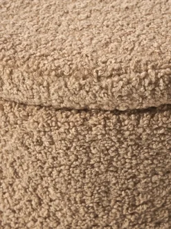 Puf Grande De Borreguillo Alida, Con Espacio De Almacenamiento