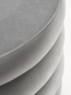 Puf Grande De Terciopelo Alto, Con Espacio De Almacenamiento