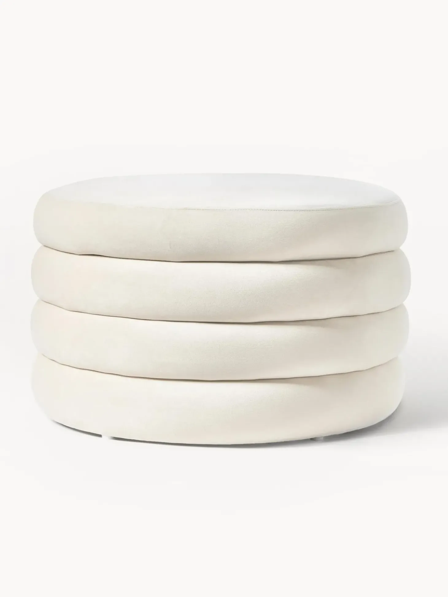 Puf Grande De Terciopelo Alto, Con Espacio De Almacenamiento