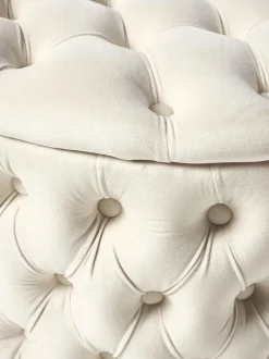 Puf Grande De Terciopelo Chiara, Con Espacio De Almacenamiento