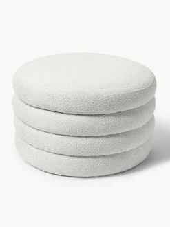 Puf Grande En Tejido Boucle Alto, Con Espacio De Almacenamiento