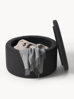 Puf Grande Tapizado Alida, Con Espacio De Almacenamiento