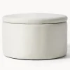 Puf Grande Tapizado Alida, Con Espacio De Almacenamiento