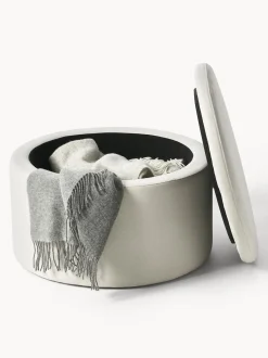 Puf Grande Tapizado Alida, Con Espacio De Almacenamiento