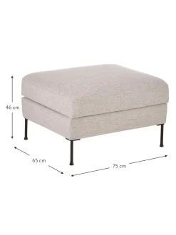 Reposapies Puf Cucita, Con Espacio De Almacenamiento